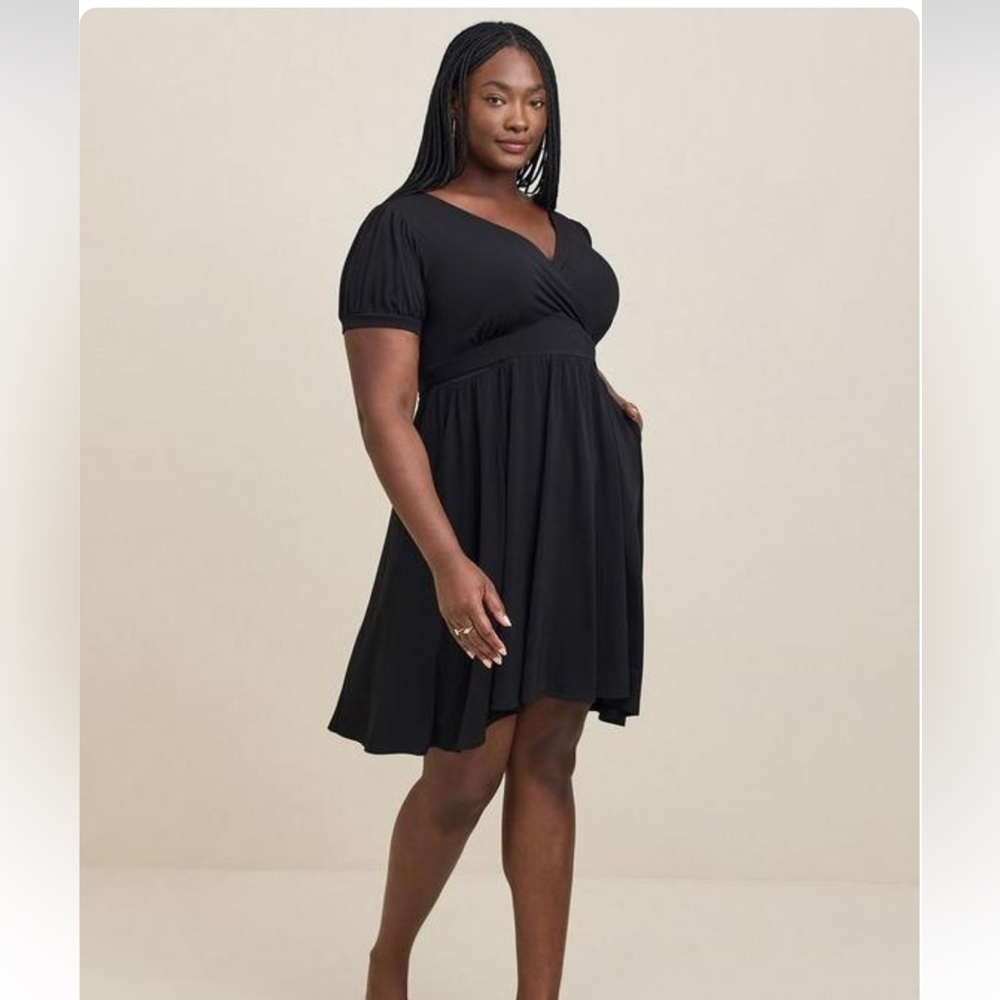 Torrid Mini Studio Knit Surplice Dress - Size 2/2X